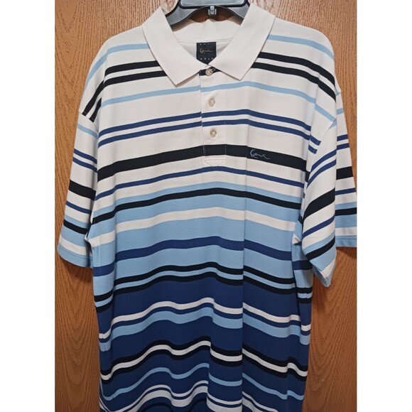 (2)Polo Shirts (Red/White-Size-4XL-Fits like Size-3XL)-(1-White/Blue-3XL)-$30.00 - Picture 5 of 8